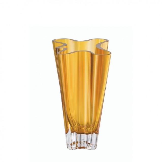 Vaza din sticla, 20 cm, Flux Amber by Harry Paul - ROSENTHAL