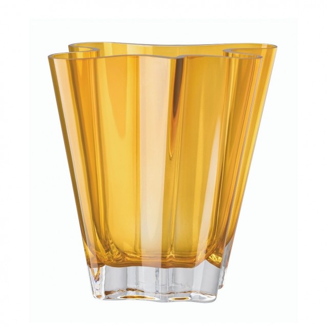 Vaza din sticla, 26 cm, Flux Amber by Harry Paul - ROSENTHAL