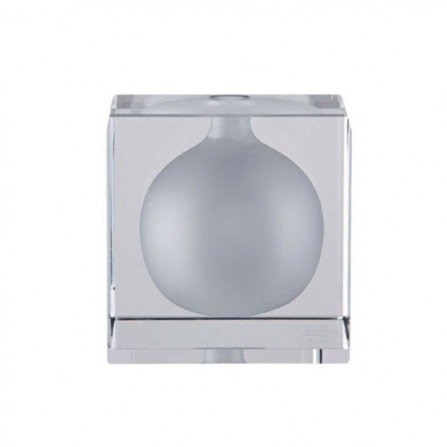 Vaza transparenta din cristal, model sablat, 13 cm, Blockglas - ROSENTHAL