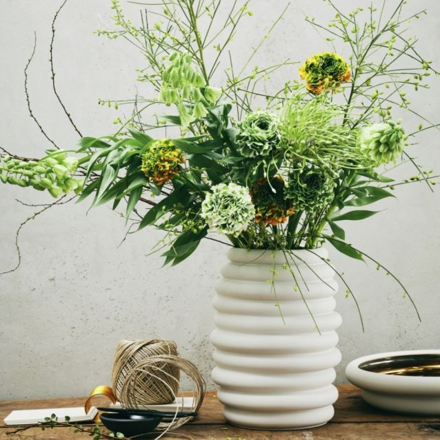 Vaza din portelan, 36 cm, Hop White - Gold by Sebastian Herkner - ROSENTHAL