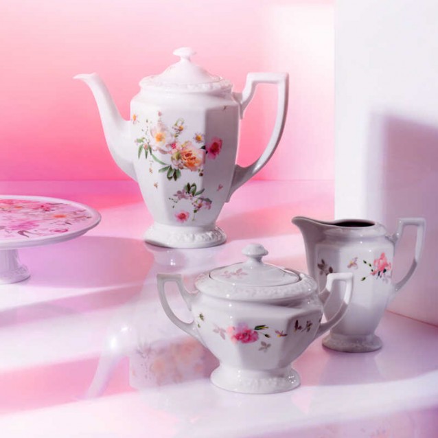 Ceainic din portelan, Maria Pink Rose by Regula Stüdli - ROSENTHAL 