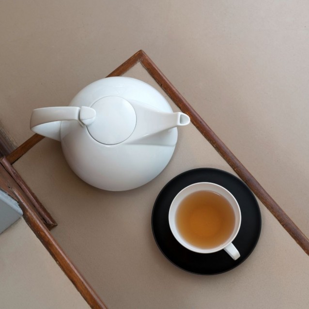 Ceasca pentru ceai si farfurie, Tac Gropius White by Walter Gropius - ROSENTHAL   