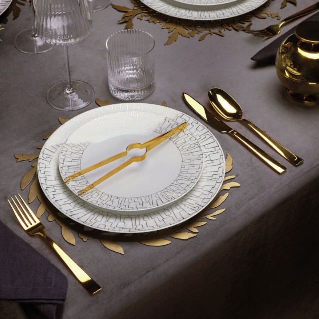 Farfurie pentru cina, TAC Gropius Skin Gold by Walter Gropius - ROSENTHAL