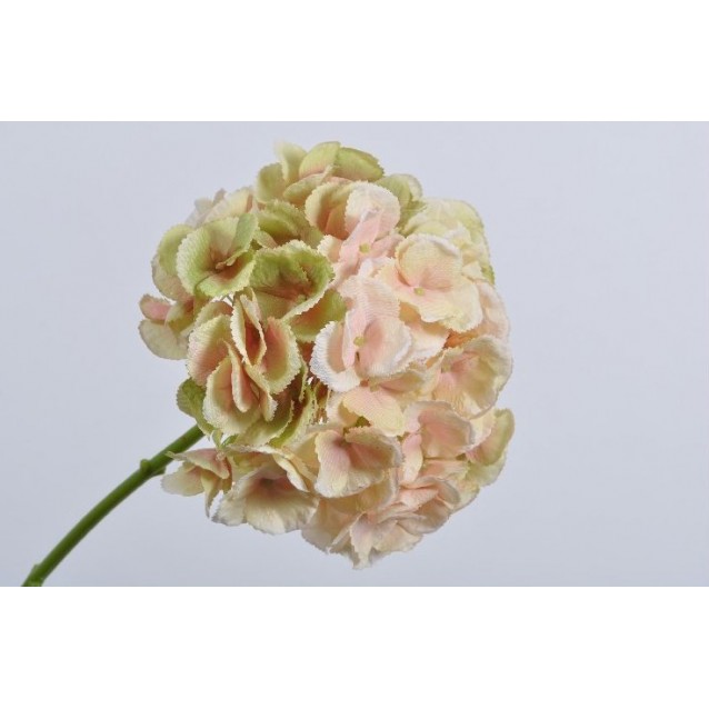 Floare decorativa hortensia, 48 cm, verde/roz - SILK-KA