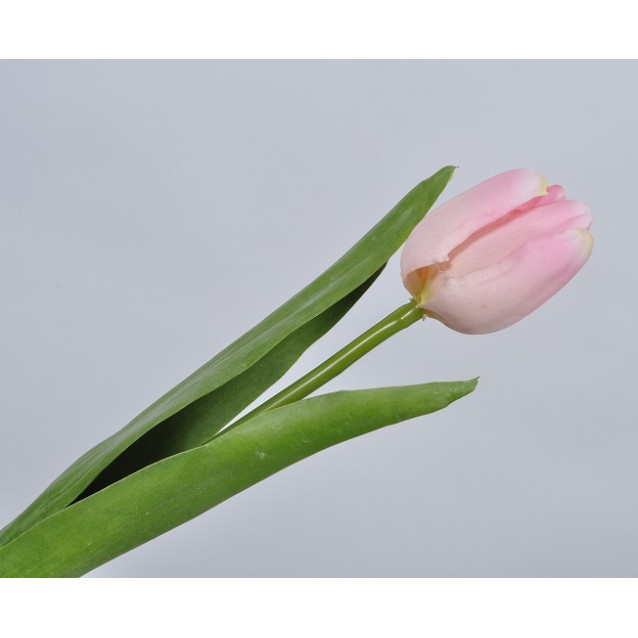 Floare decorativa lalea, 38 cm, roz deschis - SILK-KA