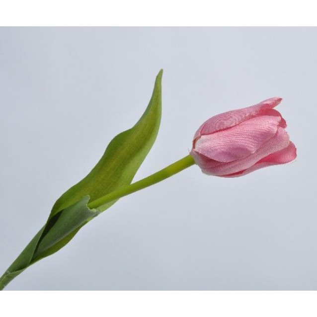 Floare decorativa lalea, 38 cm, roz inchis - SILK-KA