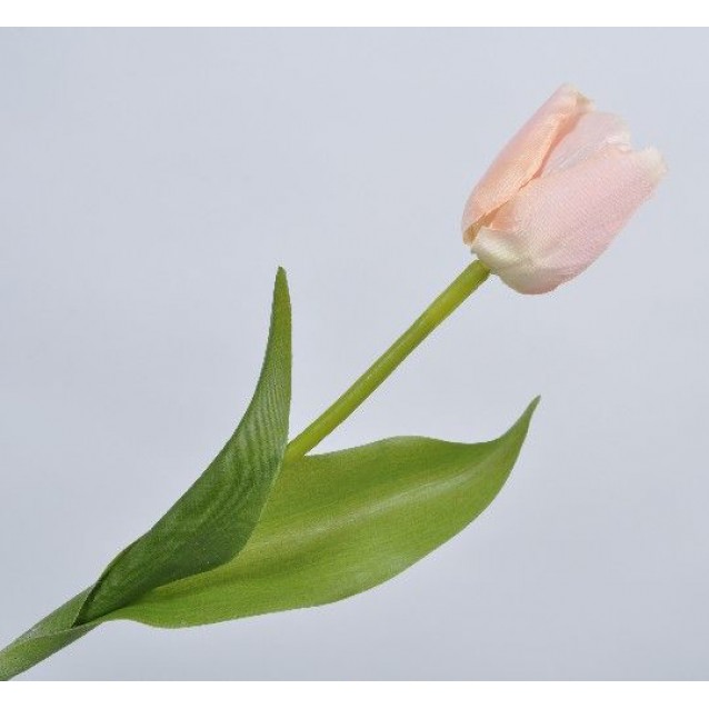 Floare decorativa lalea, 36 cm, roz deschis - SILK-KA