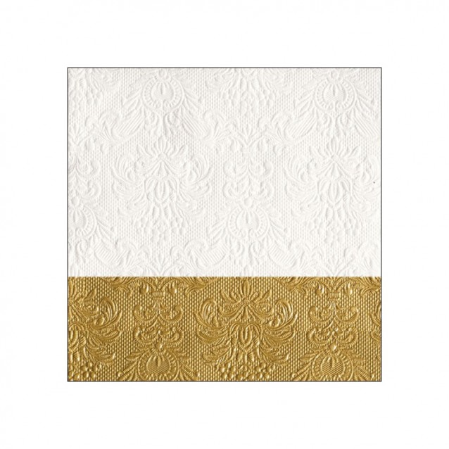 Servetele de masa, 20 buc, 33 x 33 cm, Elegance Dip Gold, SIMONA's Specials