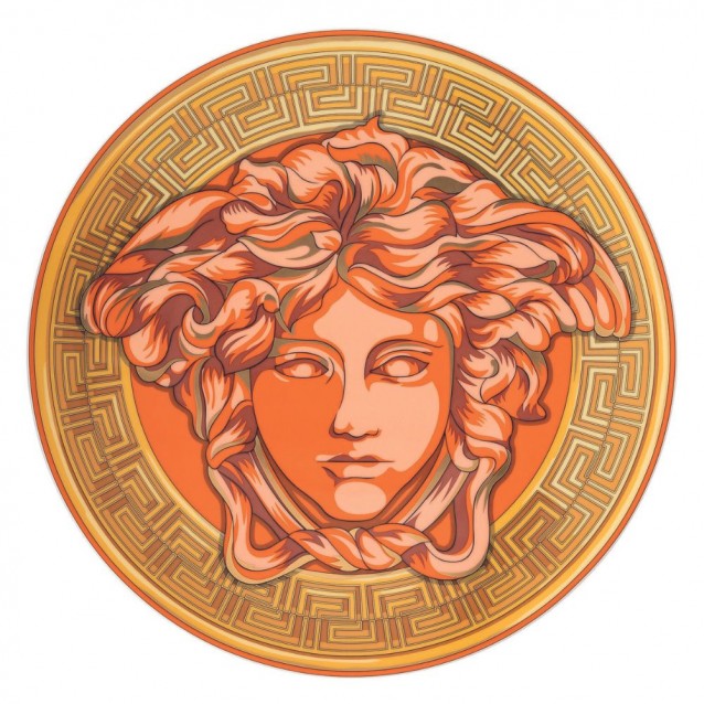 Farfurie de prezentare, Medusa Amplified Orange Coin - VERSACE