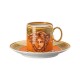 Ceasca pentru espresso si farfurie, Medusa Amplified Orange Coin - VERSACE