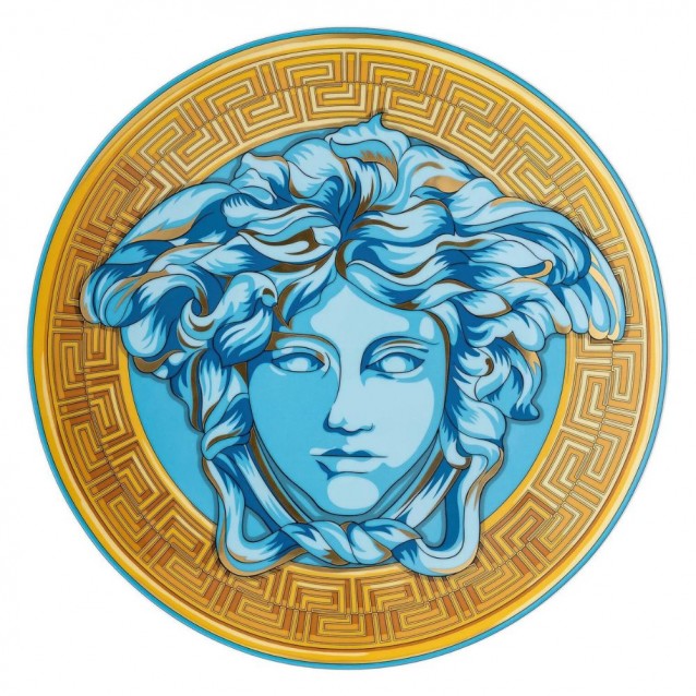 Farfurie de prezentare, Medusa Amplified Blue Coin - VERSACE