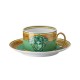 Ceasca pentru ceai si farfurie, Medusa Amplified Green Coin - VERSACE