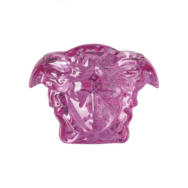 Vaza din cristal, 19 cm, Medusa Grande Pink - VERSACE