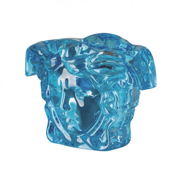 Vaza din cristal, 19 cm, Medusa Grande Blue - VERSACE