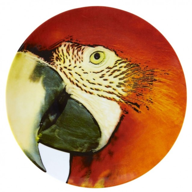Farfurie de prezentare, Red Macaw, Olhar o Brasil by Chicô Gouvêa - VISTA ALEGRE