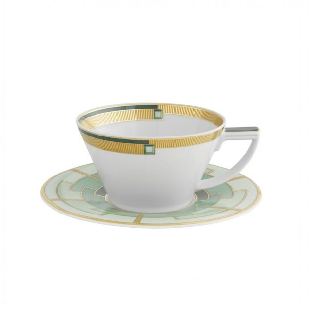 Ceasca pentru ceai si farfurie, Emerald - VISTA ALEGRE