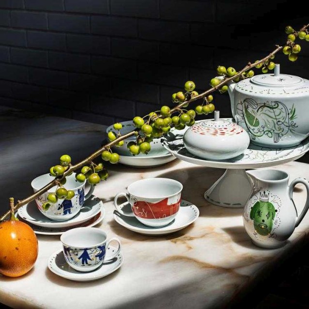 Ceasca pentru ceai si farfurie, Folkifunki by Jaime Hayon - VISTA ALEGRE