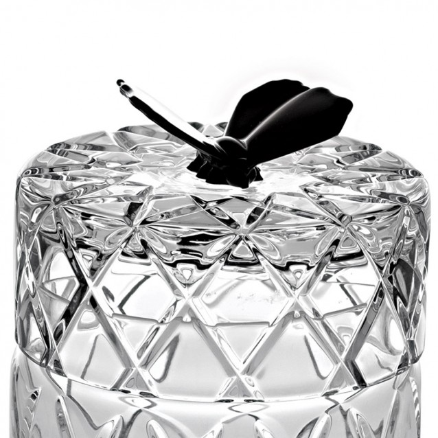 Cutie cilindrica din cristal, Papillon Noir - VISTA ALEGRE