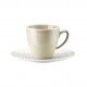 Ceasca pentru ceai si farfurie, Mesh Line Cream by Gemma Bernal - ROSENTHAL